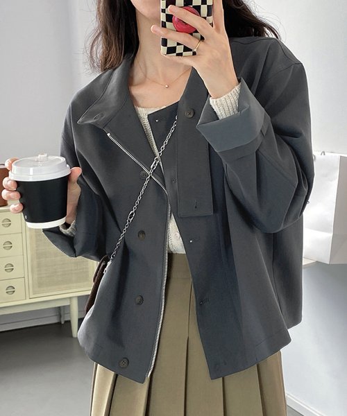 セール ジャケット スタンドカラー 長袖 韓国風 アイモン Aimoon Magaseek