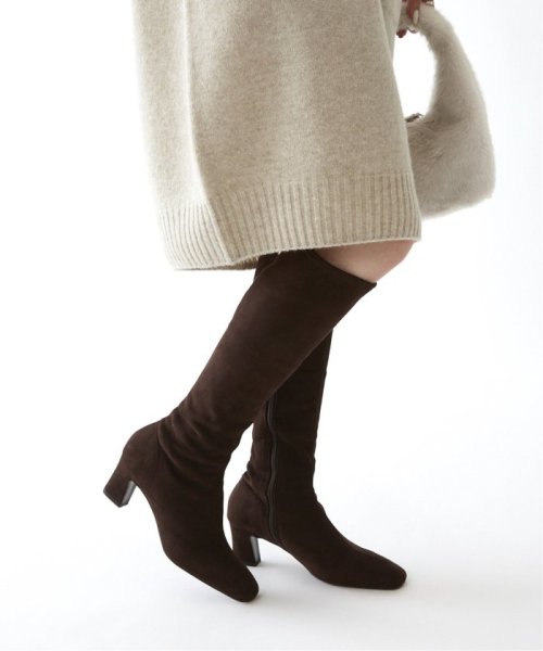 セール Grise 6cmスクエアストレッチロングブーツ ル タロン Le Talon Magaseek