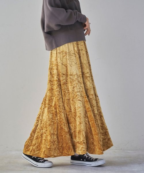 セール クラッシュベロアロングスカート コーエン Coen Magaseek