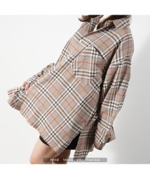 セール タータンチェック ビッグシルエット シャツ メンズ チェックシャツ レディース オーバーサイズ 長袖 チェックシャツ 長袖シャツ ベージュ ブルー チェック ワンフォークロージング 1111clothing Magaseek