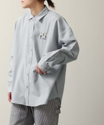 ZIP FIVE(ジップファイブ)/【q21－012－12d】ワンポイント刺繍長袖シャツ/サックス
