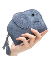 aimoha(aimoha（アイモハ）)/可愛い象形本革財布 コインケース/ブルー
