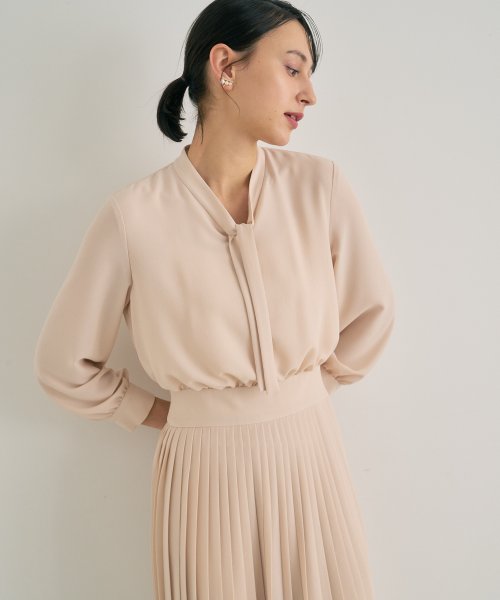 クレープジョーゼットプリーツワンピース アナイ Anayi Magaseek