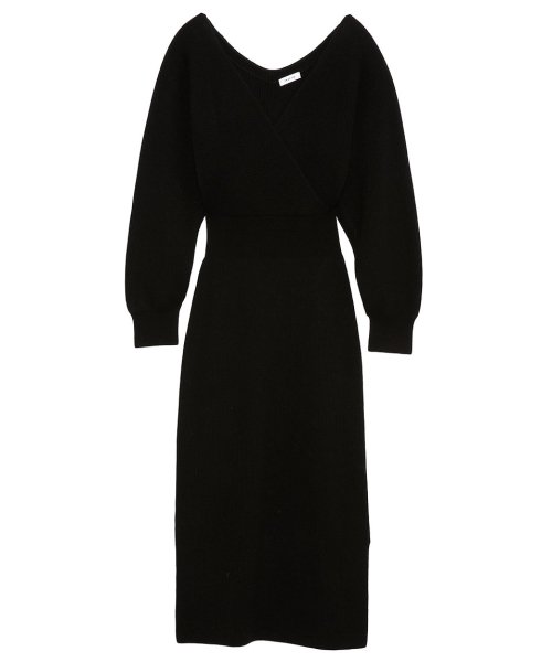 ウールカシミアカシュクールニットワンピース フレイ アイディー Fray I D Magaseek