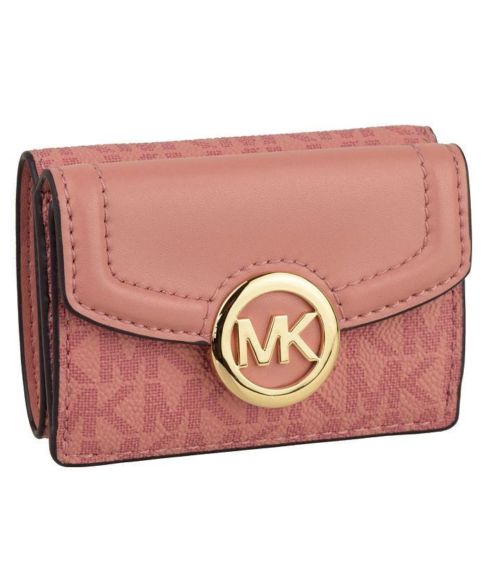 新品 マイケルコース MICHEAL KORS 三つ折り財布 シグネチャーピンク