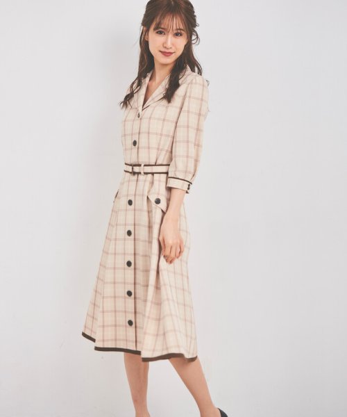 セール トレンチチェックワンピース レッセ パッセ Laisse Passe Magaseek