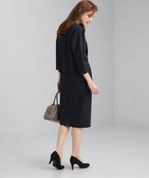 ダブルクロス ワンピース ウォッシャブル ストレッチ 防シワ グリーンレーベルリラクシング Green Label Relaxing Magaseek