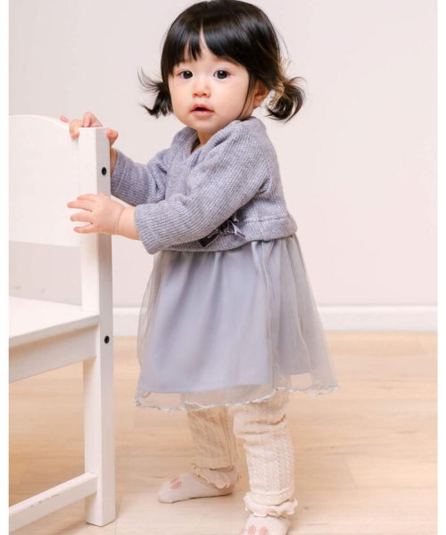 セール チュール ワンピース ニットジャガード パンツ セット 70 80cm スラップスリップベビー Slap Slip Baby Magaseek