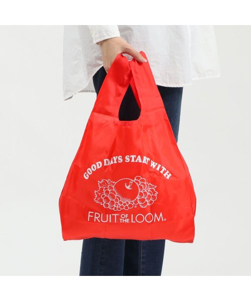 FRUIT OF THE LOOM(フルーツオブザルーム)/フルーツオブザルーム エコバッグ FRUIT OF THE LOOM 2WAY SHOP BAG ショッピングバッグ 軽量 A4 ブランド 14847400/レッド