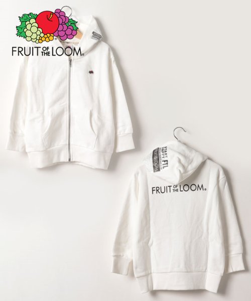 FRUIT OF THE LOOM(フルーツオブザルーム)/【Kid's】FRUIT OF THE LOOM/フルーツオブザルーム　フーデッドフルジップパーカー / キッズ フーディ 羽織り/ホワイト