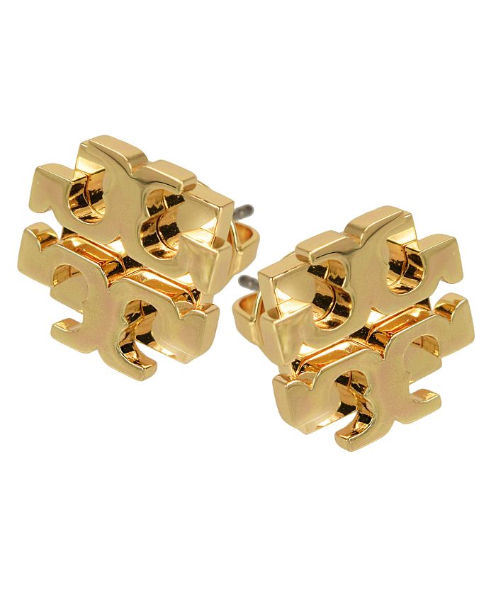 tory burch logo stud earrings