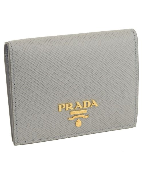 PRADA(プラダ)/【PRADA(プラダ)】PRADA プラダ 二つ折り財布 コインケース付/グレー