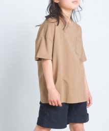OMNES(オムネス)/【OMNES】キッズ 製品洗いコットンビッグ半袖Tシャツ/ブラウン