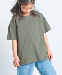 OMNES(オムネス)/【OMNES】キッズ 製品洗いコットンビッグ半袖Tシャツ/カーキ