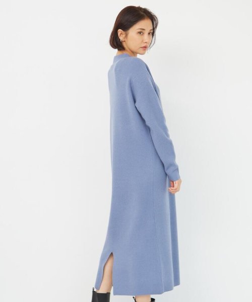 セール Web別注色あり スタンドネックのロングニットワンピース 手洗い可能 ロートレ アモン Lautreamont Magaseek