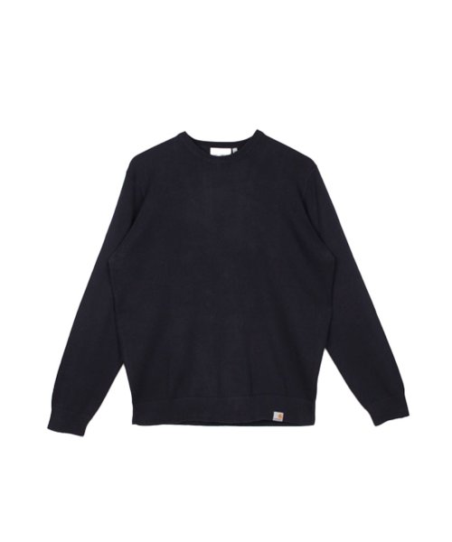 Carhartt(カーハート)/カーハート carhartt WIP ニット セーター 長袖 メンズ 無地 PLAYOFF SWEATER ブラック グレー ネイビー ブルー パープル 黒 I/ネイビー