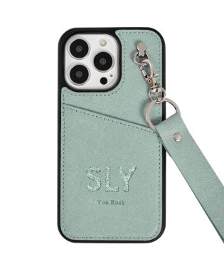 SLY/iphone se3 ケース iphone13 ケース ブランド SLY スライ Diecutting Case ストラップ 背面ケース iphone13pro/504354704