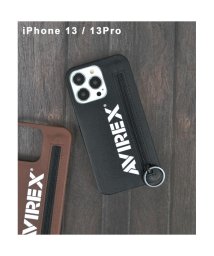 AVIREX(AVIREX)/iphone13 ケース 薄型 ブランド AVIREX アヴィレックス メンズ ジップ 背面ケース iphone13pro ケース avirex メンズ/ブラック