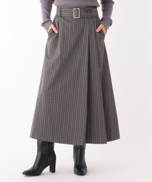 セール Delegant ガンクラブチェック フレアスカート Web限定サイズ オペークドットクリップ Opaque Clip Magaseek