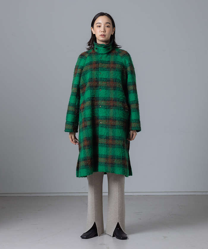 セール チェックシャギー中綿コート Collex Collex Magaseek