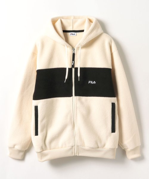 異素材切り替え ボアフリース フロントジップ パーカー メンズ フィラ カジュアル メンズ Fila Casual Men Magaseek