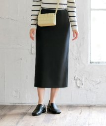 STYLE DELI(スタイルデリ)/厚地ポンチ80cm丈ペンシルスカート/ブラック