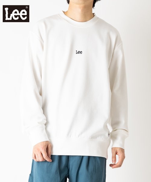 Lee(Lee)/【LEE 】　リー　カンザスロゴ　ミニ刺繍　スウェット/ヘビーオンス/ピスネーム /ビッグシルエット/ホワイト