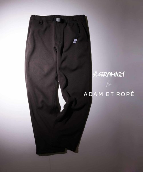 ADAM ET ROPE'(アダム　エ　ロペ)/【GRAMICCI】別注 BONDING KNIT FLEECE/ダークブラウン（20）