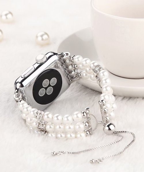 aimoha(aimoha（アイモハ）)/Apple Watch Band/アップルウォッチバンド ストレッチナイロンタイプ 〈38－40mm、42－44mm用〉/ホワイト