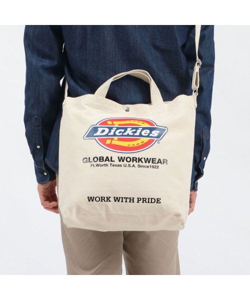 Dickies(Dickies)/ディッキーズ ショルダーバッグ Dickies LOGO TC CANVAS 2WAY SHOULDER BAG トート A4 12L 肩掛け 16826400/ホワイト