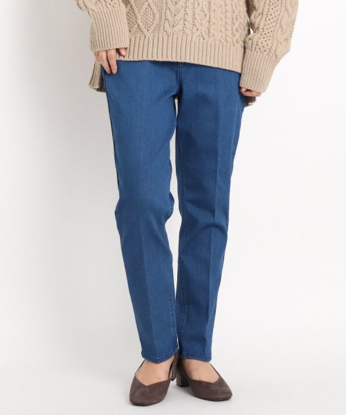 セール S 3l 裏起毛デニムテーパードパンツ グローブ Grove Magaseek