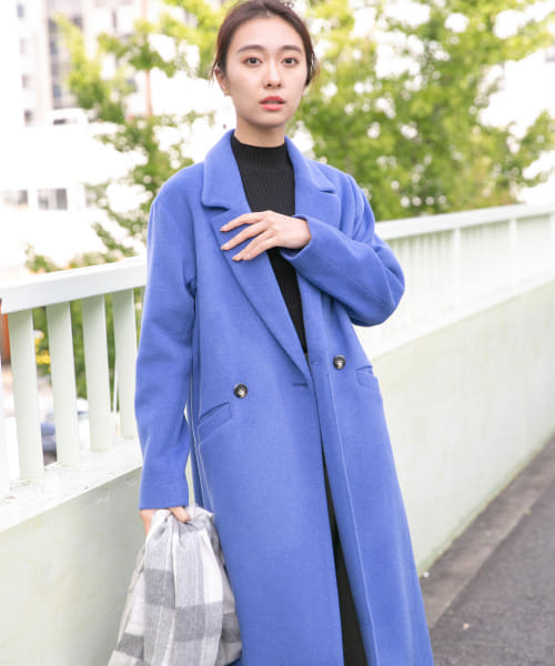 魅力の Lサイズ 【D'URBAN】チェスターロングコート - チェスターコート