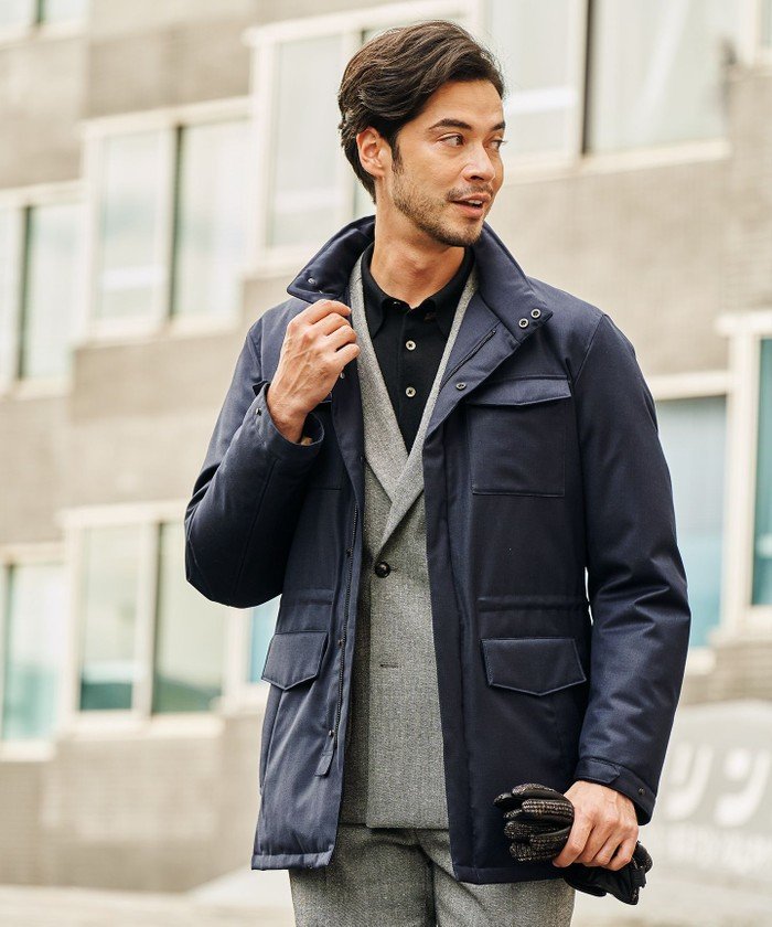 ZEGNA】ELECTA_ラミネート M65ブルゾンコート(504359035)｜HANKYU 