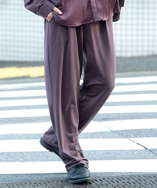 セール Cavaria ストレッチワイドパンツ メンズ スラックス ストレッチ 伸縮性 ワイドパンツ イージーパンツ M L ユニセックス 無地 セットアップ可 カジュ キャバリア Cavaria Magaseek