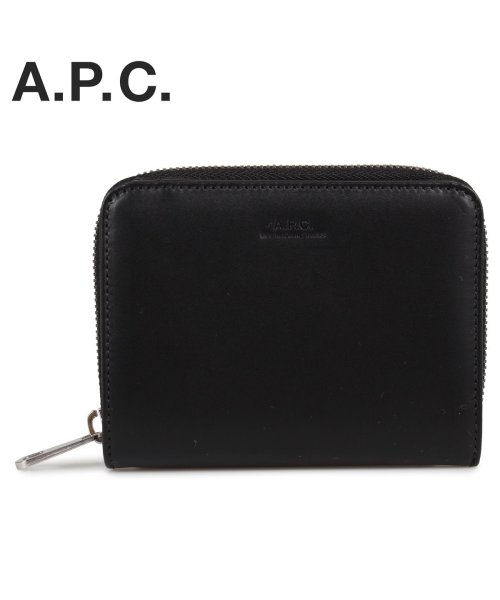 A.P.C.(アーペーセー)/ A.P.C. アーペーセー 財布 二つ折り メンズ レディース ラウンドファスナー WALLET ブラック 黒 PXAWV－H63087 /ブラック