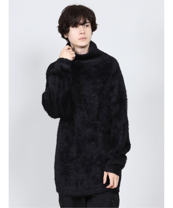 【WEB限定カラー有り】シェラック/SHELLAC フェザーダブルフェイス タートルニット