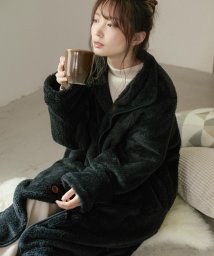 Fashion Letter(ファッションレター)/着るだけで即あったかい 着る毛布 ルームウェア 着るブランケット ブランケット 毛布 レディース メンズ フリーサイズ 着丈150cm もこもこ モコモコ ふわ/ブラック