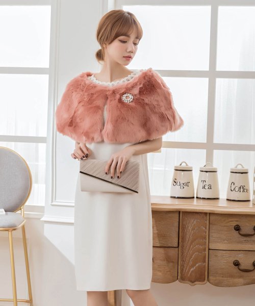 セール ブローチ付きフェイクファーケープボレロ ドレス スター Dress Star Magaseek セール ブローチ付きフェイクファーケープボレロ ドレス スター Dress Star Magaseek