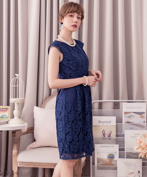 人気激安 バックリボン 総レースワンピース スカートの結婚式ワンピース お呼ばれパーティードレス ワンピース ドレス Www Comisariatolosandes Com