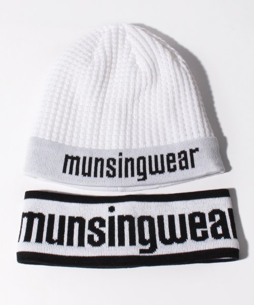 Munsingwear(マンシングウェア)/【ENVOY】イヤーウォーマー付きニットワッチ【アウトレット】/ホワイト
