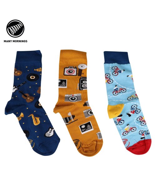 Many Mornings メニーモーニングス 靴下 ソックス メンズ レディース 3足セット Hobby Set Socks マルチカラー メニーモーニングス Many Mornings Magaseek