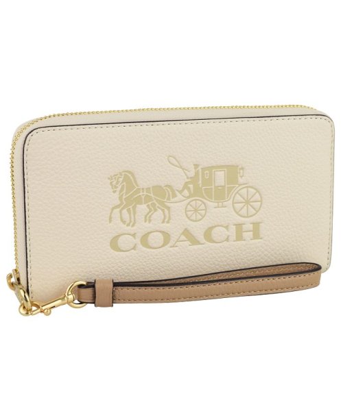 COACH(コーチ)/【Coach(コーチ)】Coach コーチ Horse And Carriage ZIP Wallet/ホワイト系