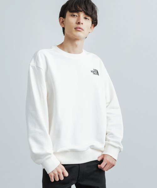 Rocky Monroe(ロッキーモンロー)/THE NORTH FACE ノースフェイス 韓国 WHITE LABEL ホワイトレーベル DAILY LOGO SWEATSHIRTS メンズ レディース /アイボリー