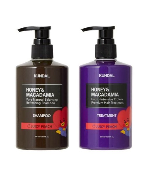 ハニー マカダミアネイチャーシャンプー ハニー マカダミアプレミアムヘアートリートメント Tata ジューシーピーチ 300ml 2 クンダル Kundal Magaseek