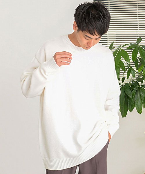Cavaria 7gバルキー天竺長袖オーバーサイズニット メンズ 天竺 バルキー 7g 伸縮性 ビッグシルエット トップス オーバーサイズ 長袖 無地 カジュ キャバリア Cavaria Magaseek Cavaria 7gバルキー天竺長袖オーバーサイズニット メンズ 天竺 バルキー 7g 伸縮性 ビッグシルエット トップス オーバーサイズ 長袖 無地 カジュ キャバリア Cavaria Magaseek