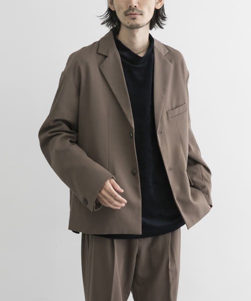URBAN RESEARCH(アーバンリサーチ)/URBAN RESEARCH iD　T/Rシングルジャケット/BROWN
