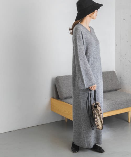 セール アルパカ混ベルスリーブロングニットワンピース アーバンリサーチ Urban Research Magaseek