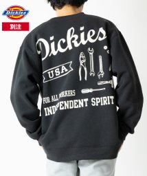 Dickies(Dickies)/【別注】　【Dickies】　ディッキーズ　ワンポイントロゴ＆バックプリント　長袖　スウェット/ヘビーオンス/ビッグシルエット/チャコールグレイ