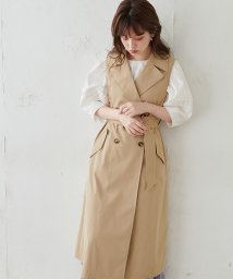 NICE CLAUP OUTLET(ナイスクラップ　アウトレット)/【natural couture】おしゃれトレンチベスト/ベージュ