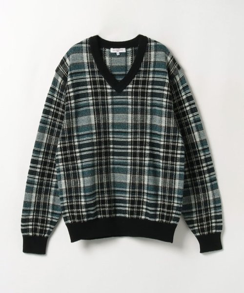 セール チェック柄vネックセーター オールドイングランド オム Old England Homme Magaseek